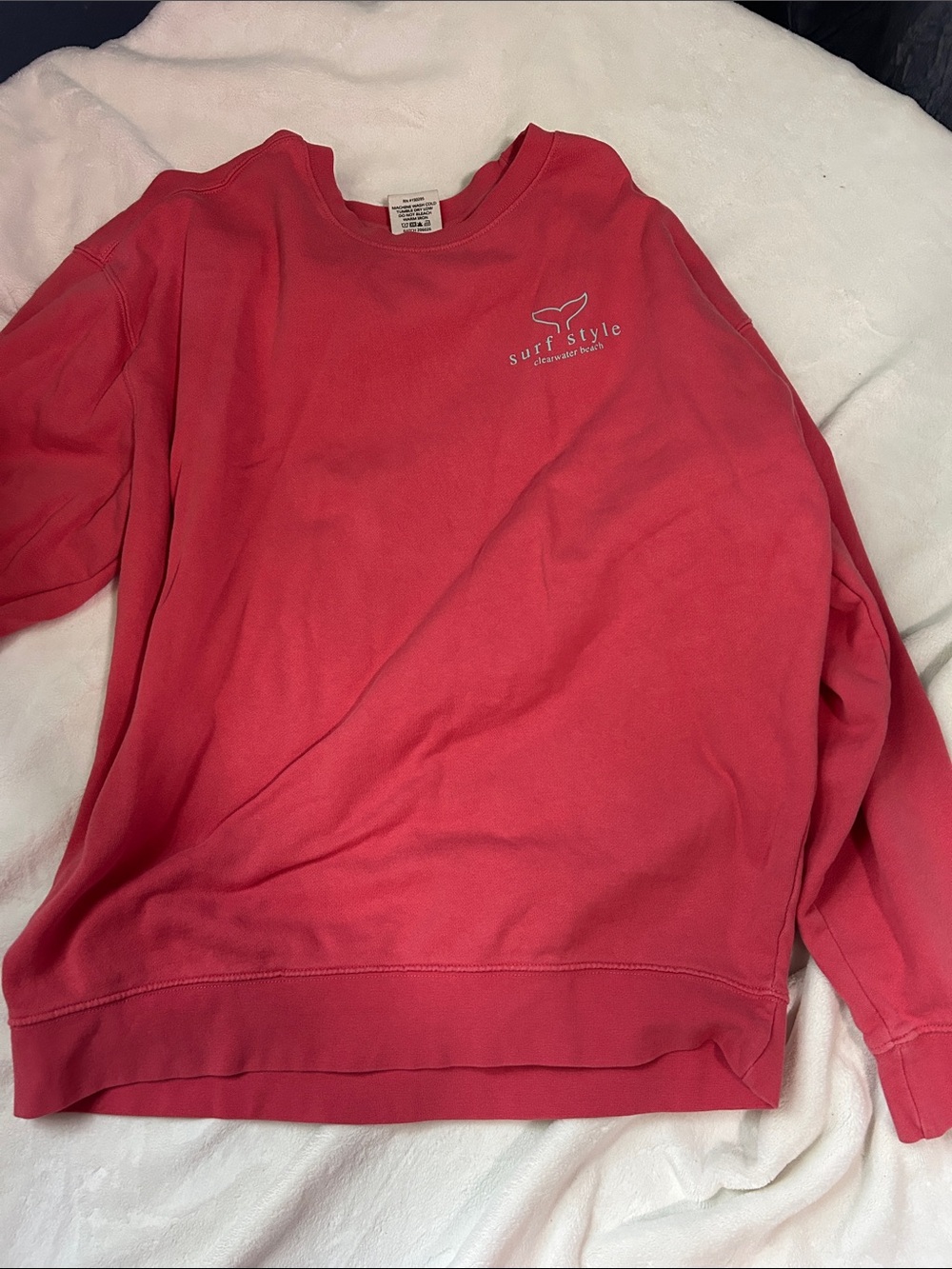 surf style Coral Crewneck Sweatshirt - Pink